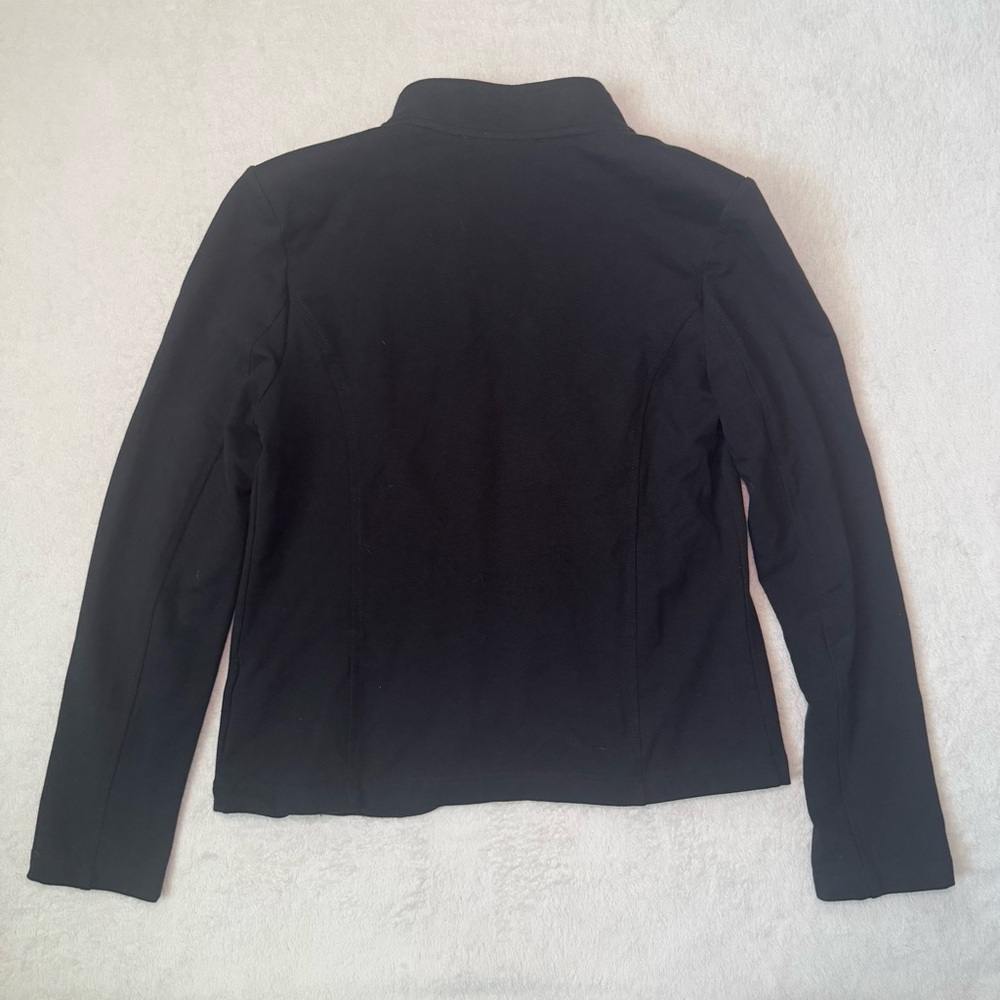 NWOT Tommy Hilfiger Preppy Black Cotton Cardigan Sweater, Military Style Jacket - Picture 2 of 9
